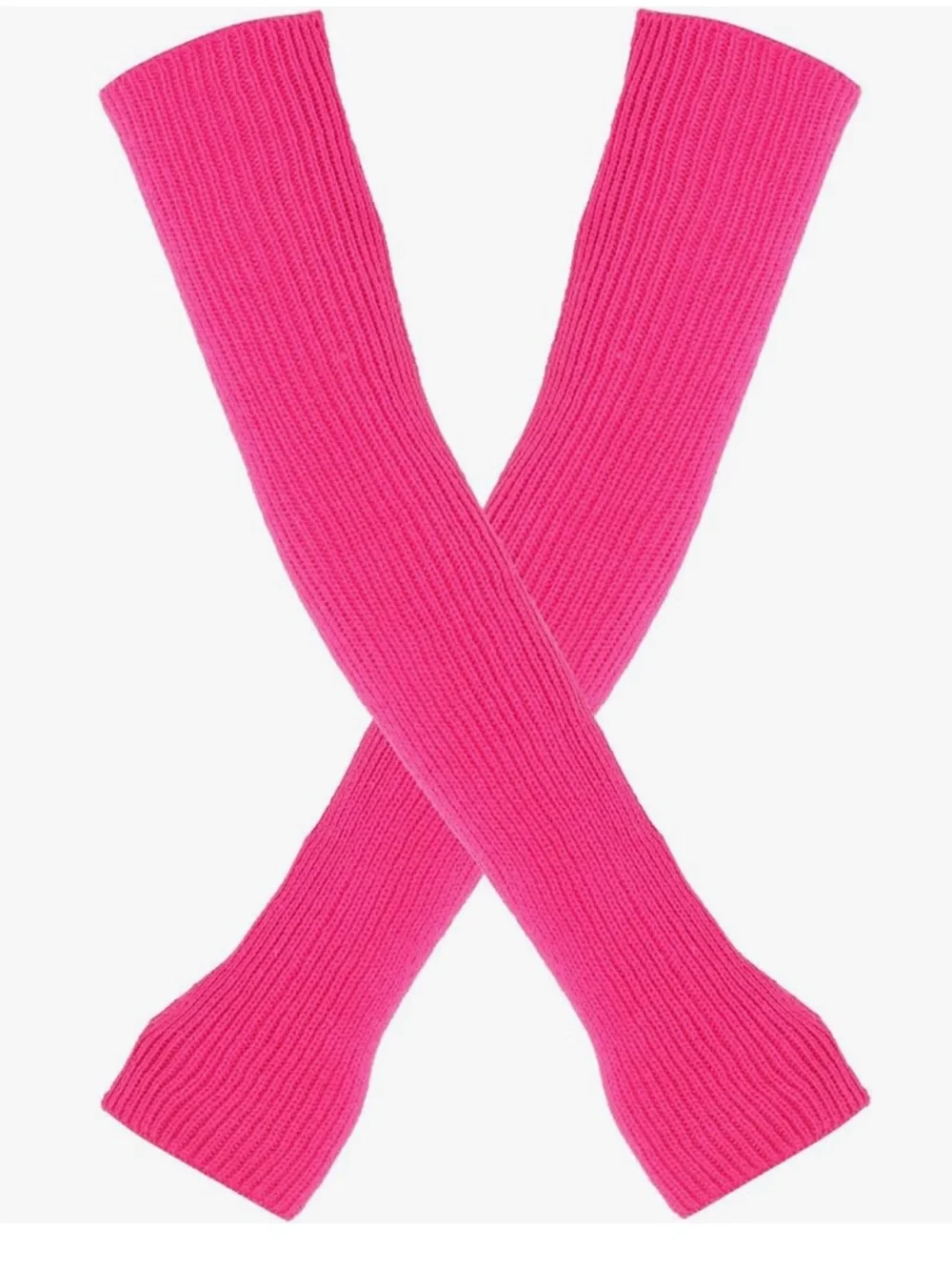 Amazon Bright Pink Ribbed Knit Arm Warmers